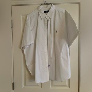 Ralph Lauren Men’s White Short Sleeve Button Down Shirt 3XB